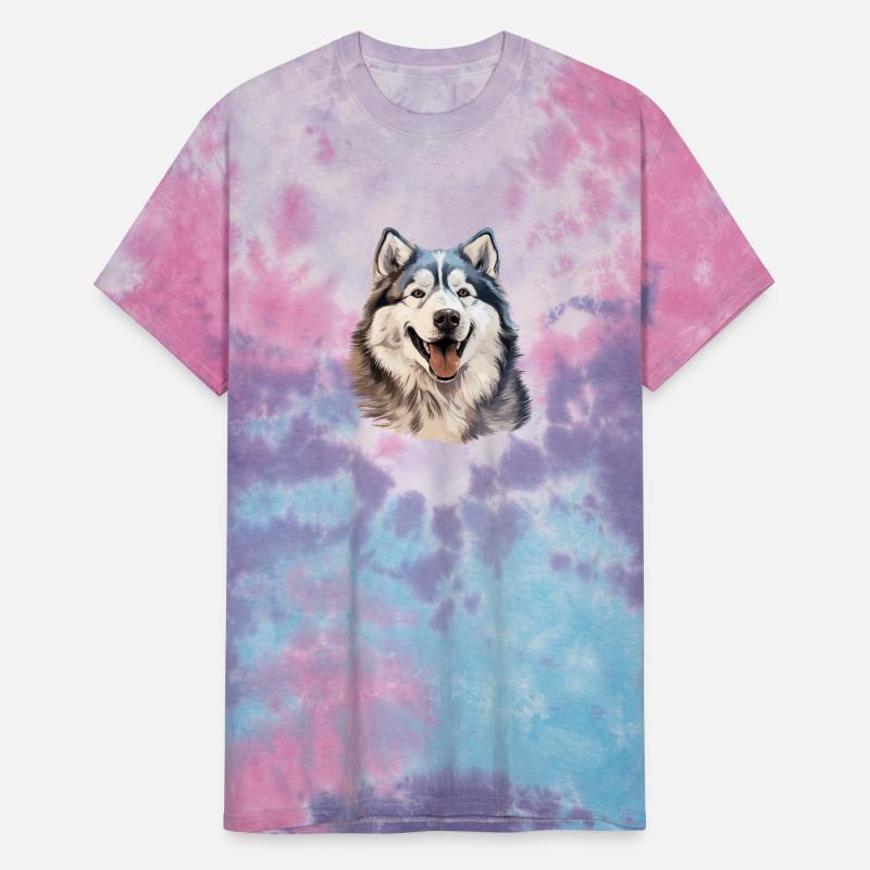 Painted Alaskan Malamute Dog