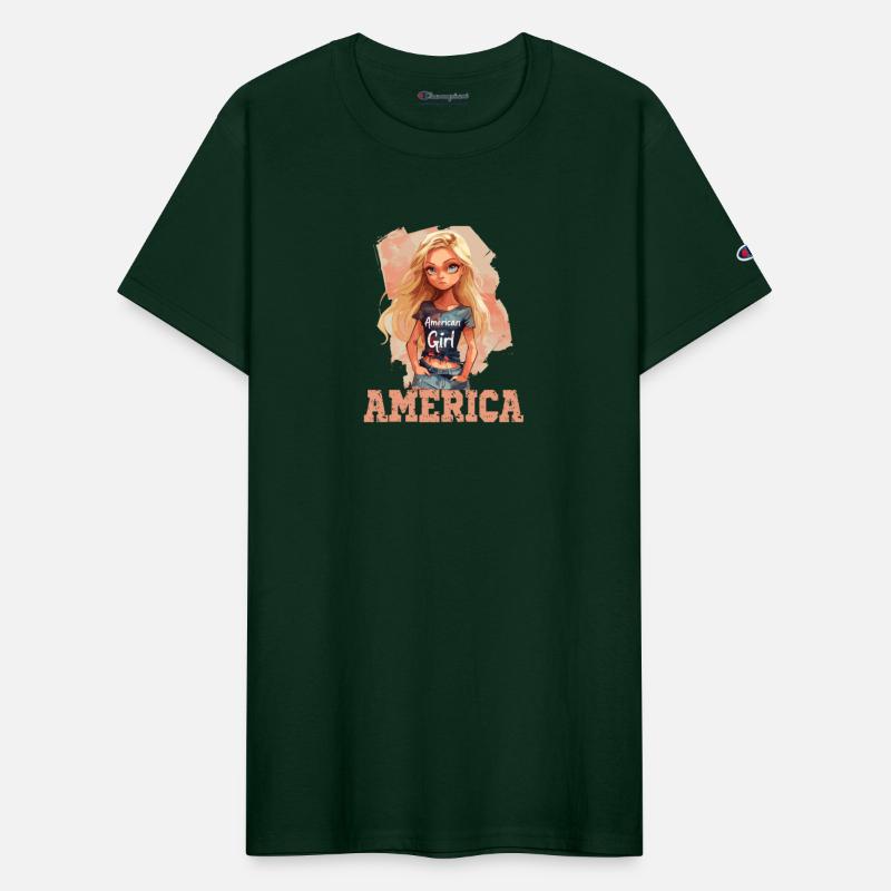 Patriotic American Girl Star Spangled Pride USA