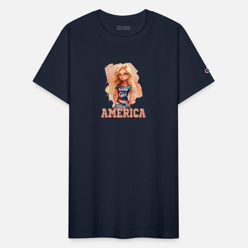 Patriotic American Girl Star Spangled Pride USA