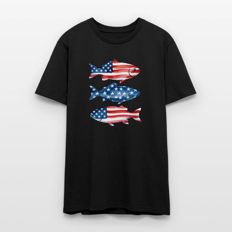 Patriotic Fish 4th of July America