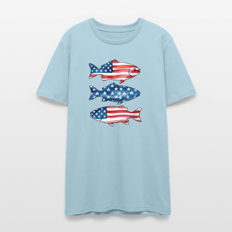Patriotic Fish 4th of July America
