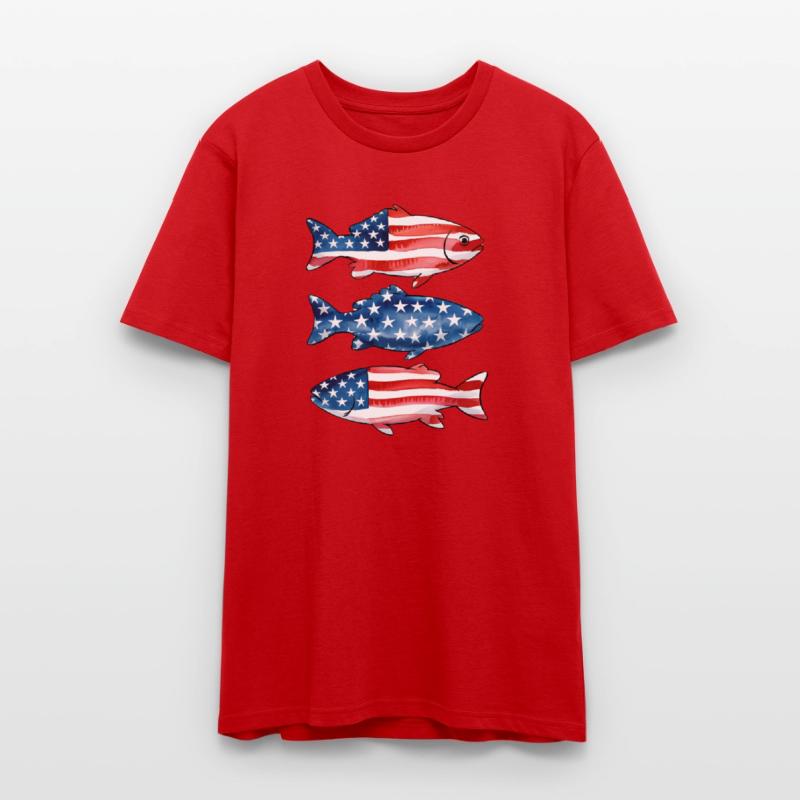 Patriotic Fish 4th of July America