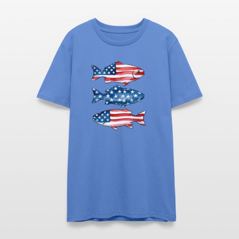 Patriotic Fish 4th of July America