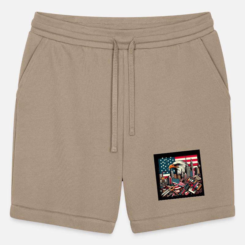 Patriotic Urban Eagle Skyline Design