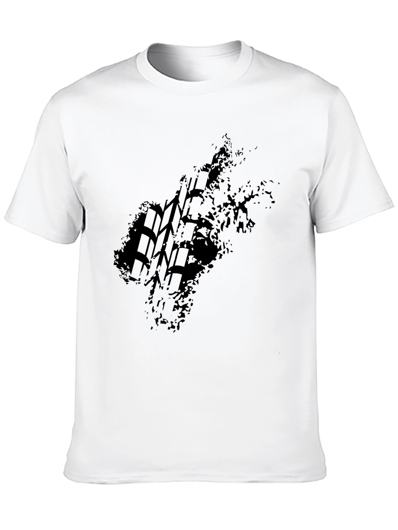 Black Tire Track Graphic Tee