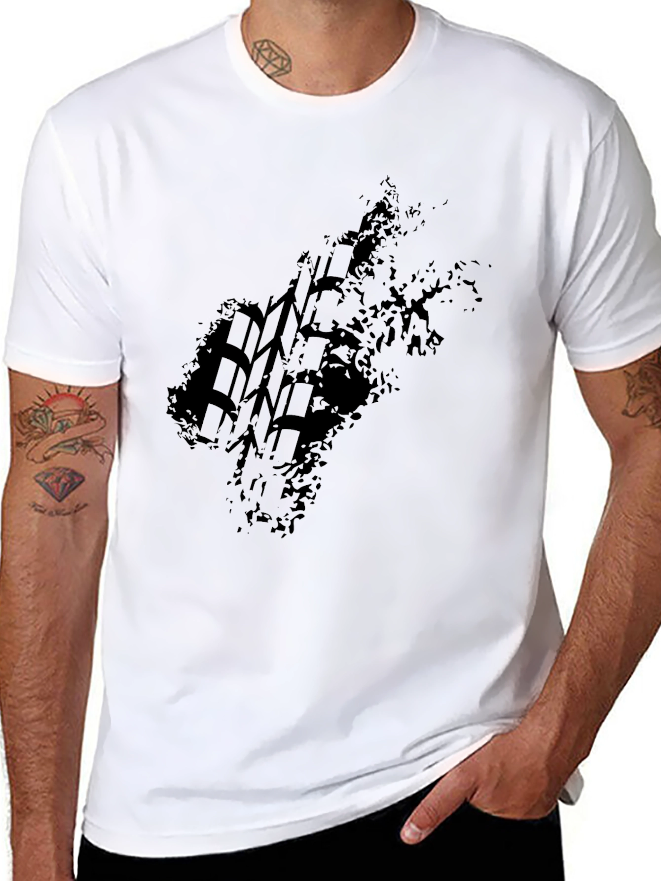 Black Tire Track Graphic Tee