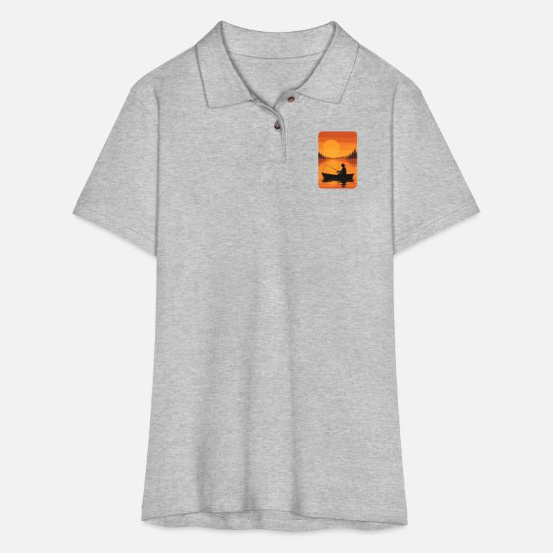 Peaceful Lake Sunset Fishing