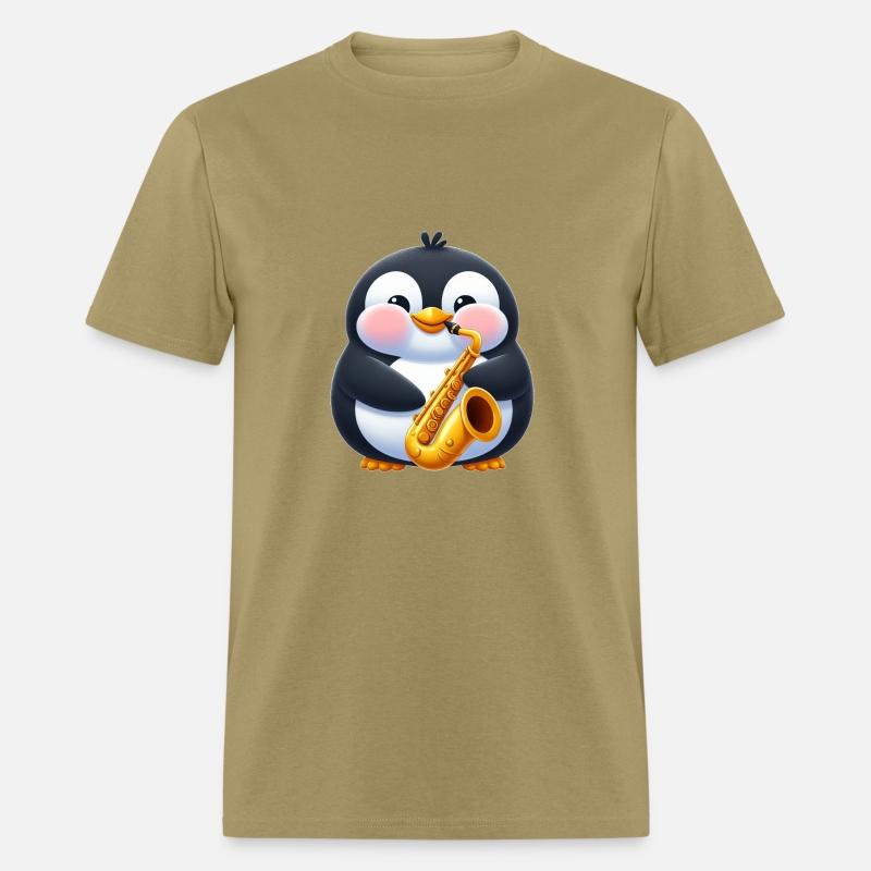 Penguin Saxophone Musician Chubby Cheeks