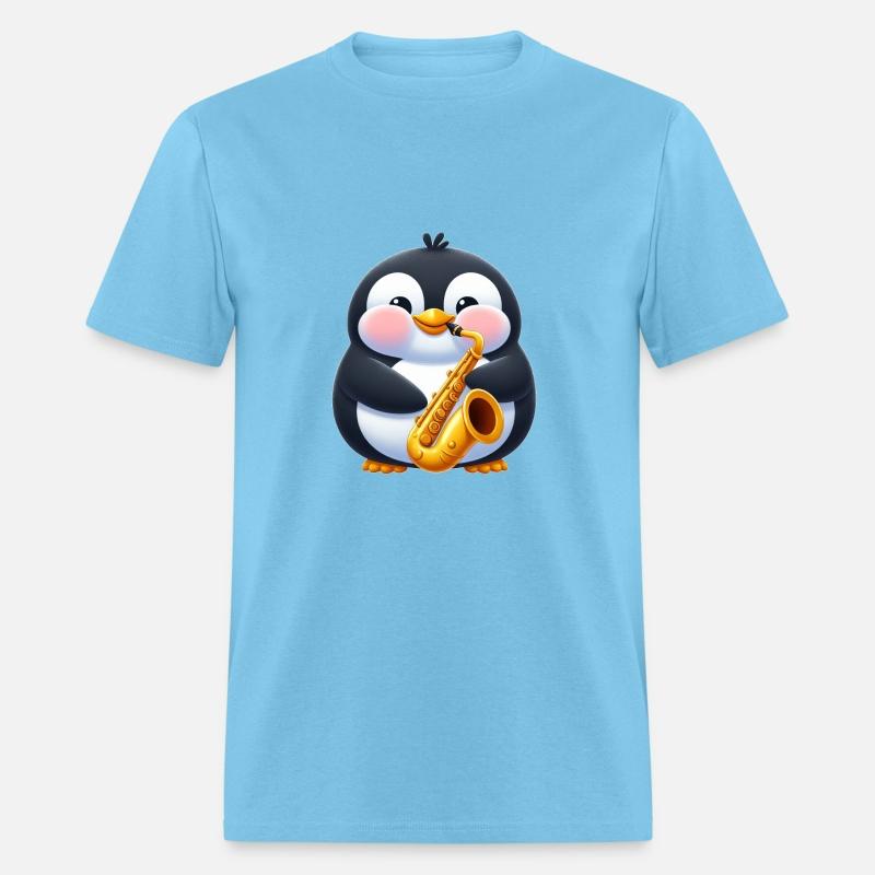 Penguin Saxophone Musician Chubby Cheeks