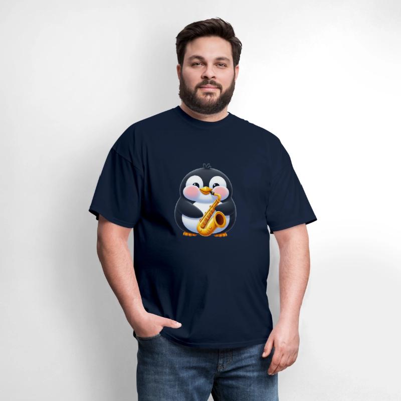 Penguin Saxophone Musician Chubby Cheeks