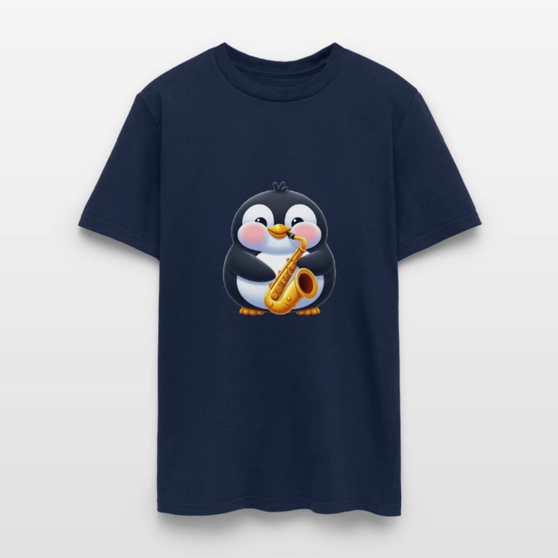 Penguin Saxophone Musician Chubby Cheeks