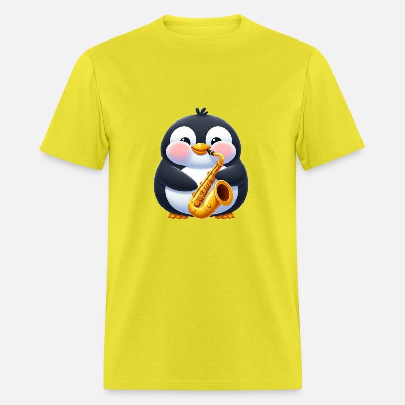 Penguin Saxophone Musician Chubby Cheeks
