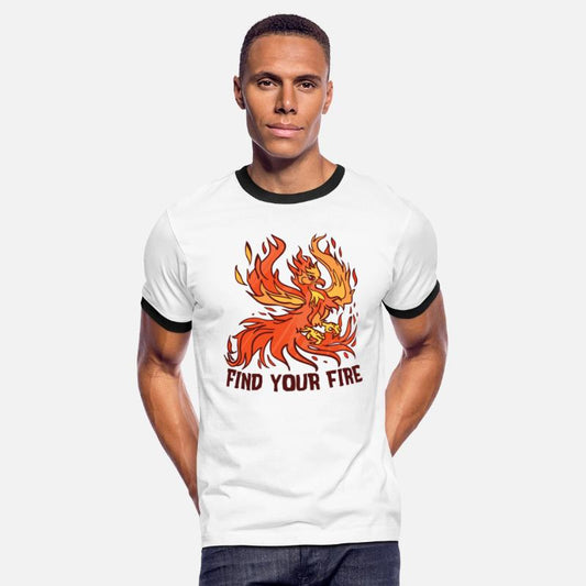Phoenix rising with flames and find your fire