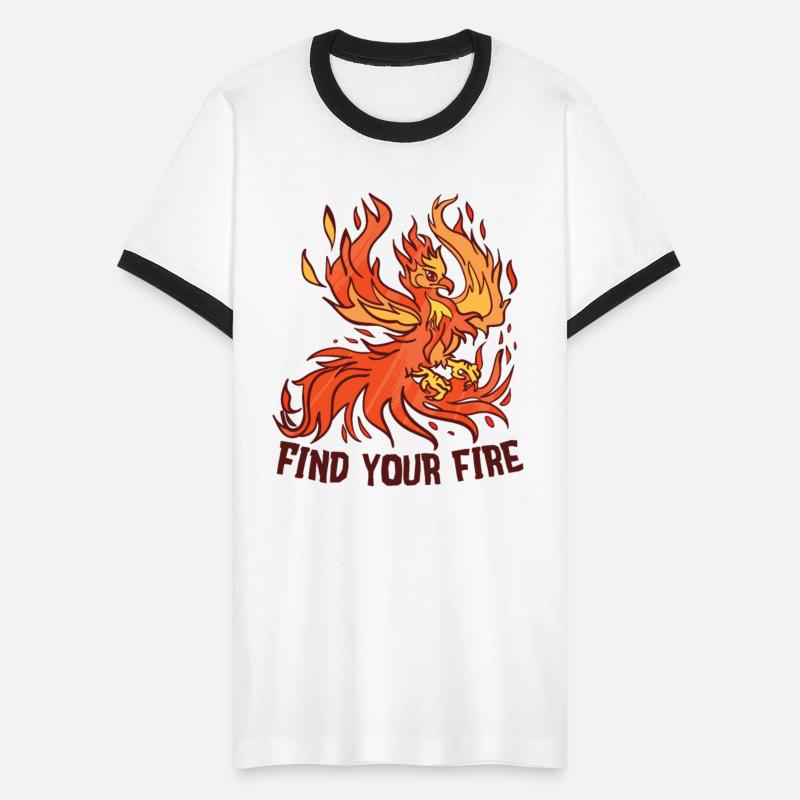 Phoenix rising with flames and find your fire