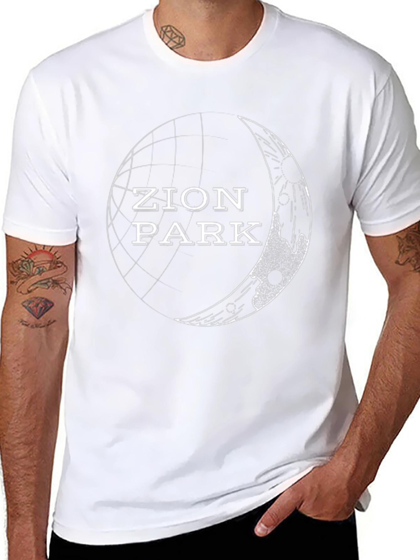 Zion Park Graphic Tee - Cool Black Cotton T-Shirt