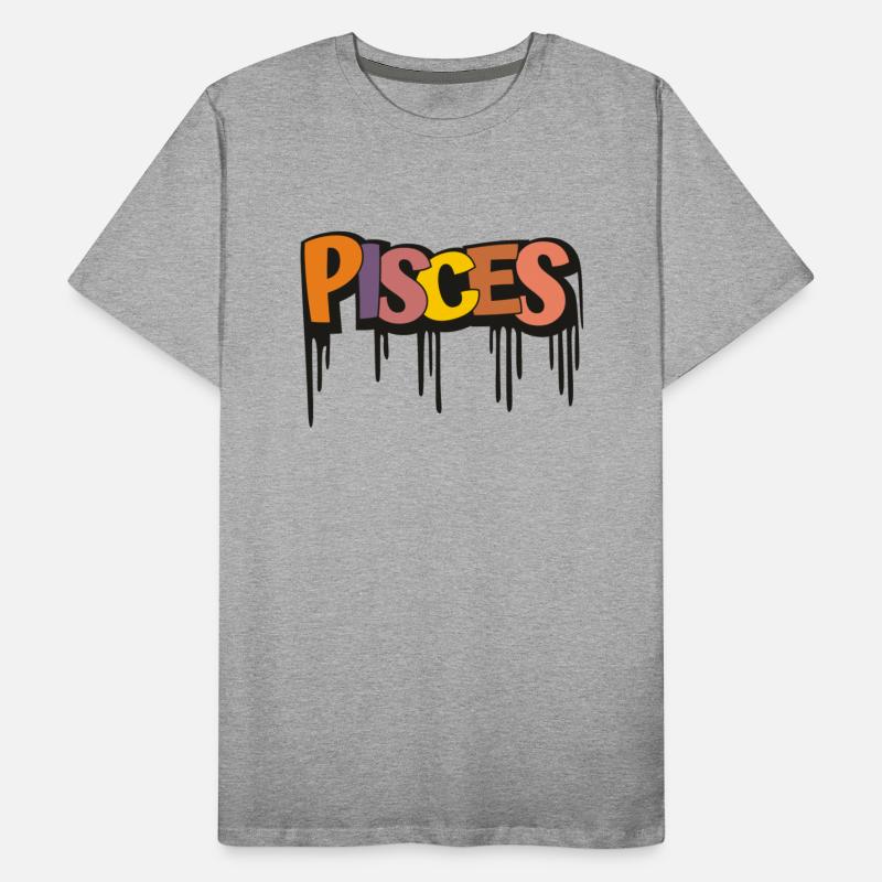 Pisces Zodiac sign With Dripping Letters