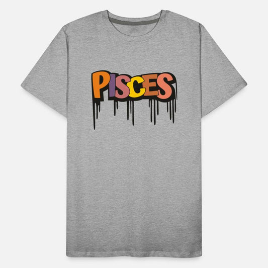 Pisces Zodiac sign With Dripping Letters