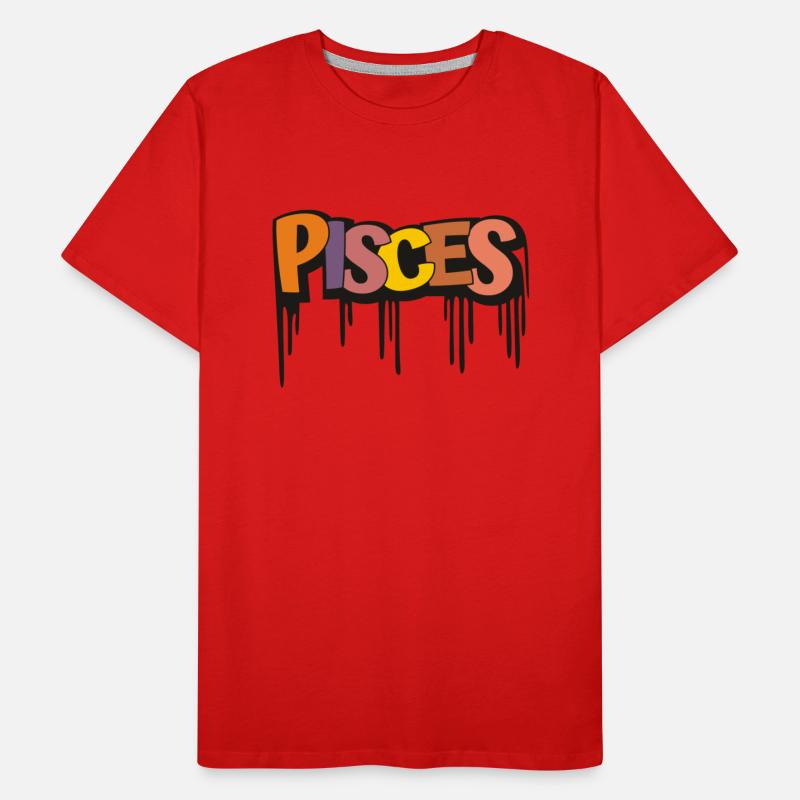 Pisces Zodiac sign With Dripping Letters