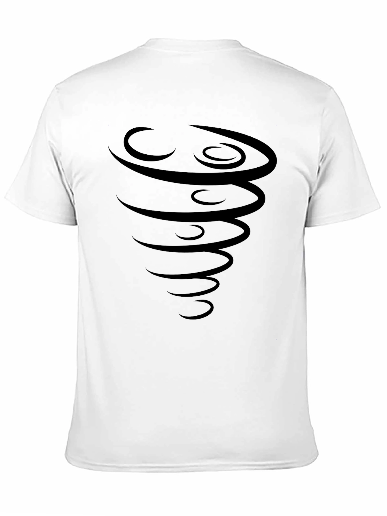 Mens Black Tornado Graphic T-Shirt