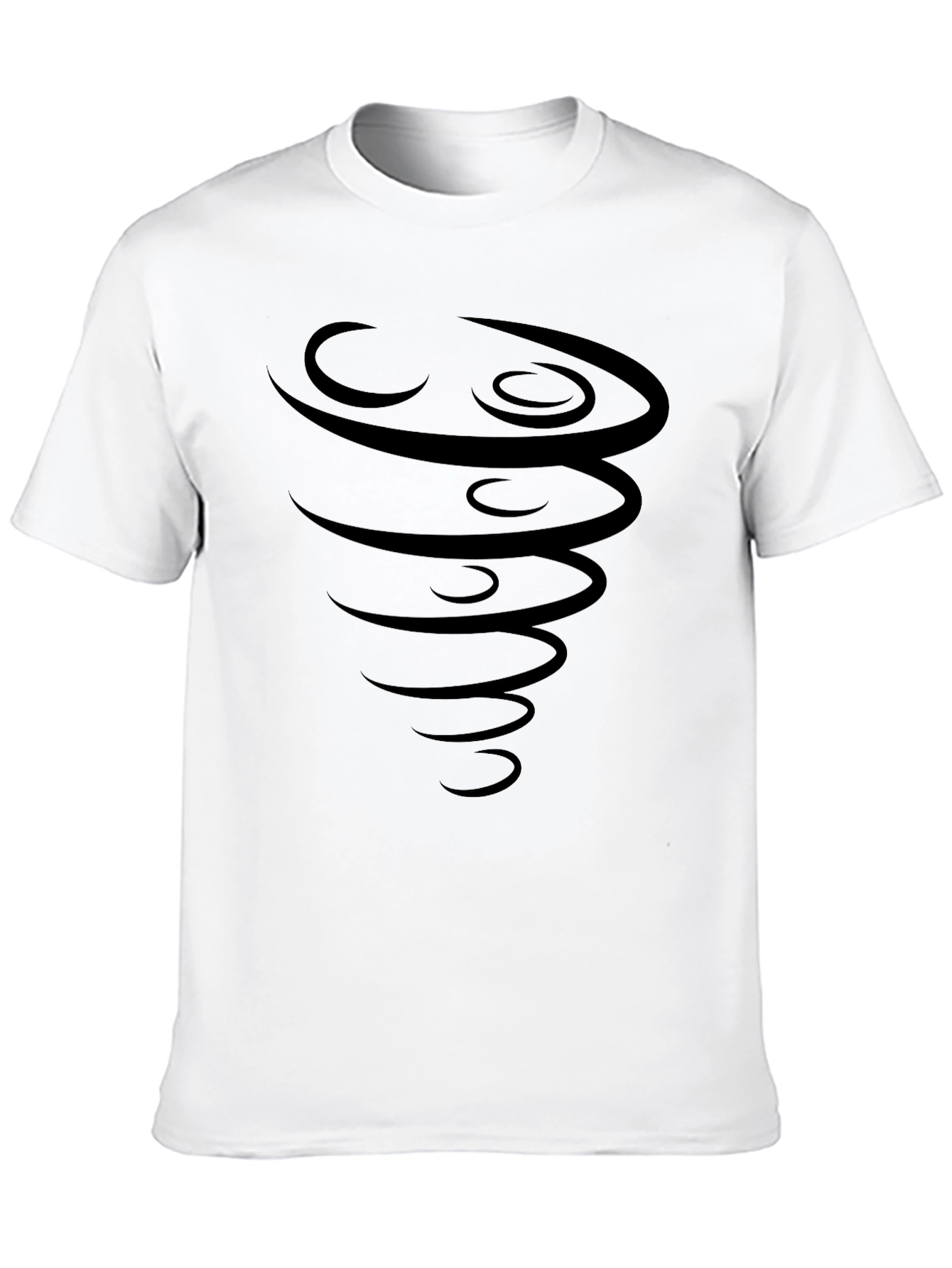 Mens Black Tornado Graphic T-Shirt