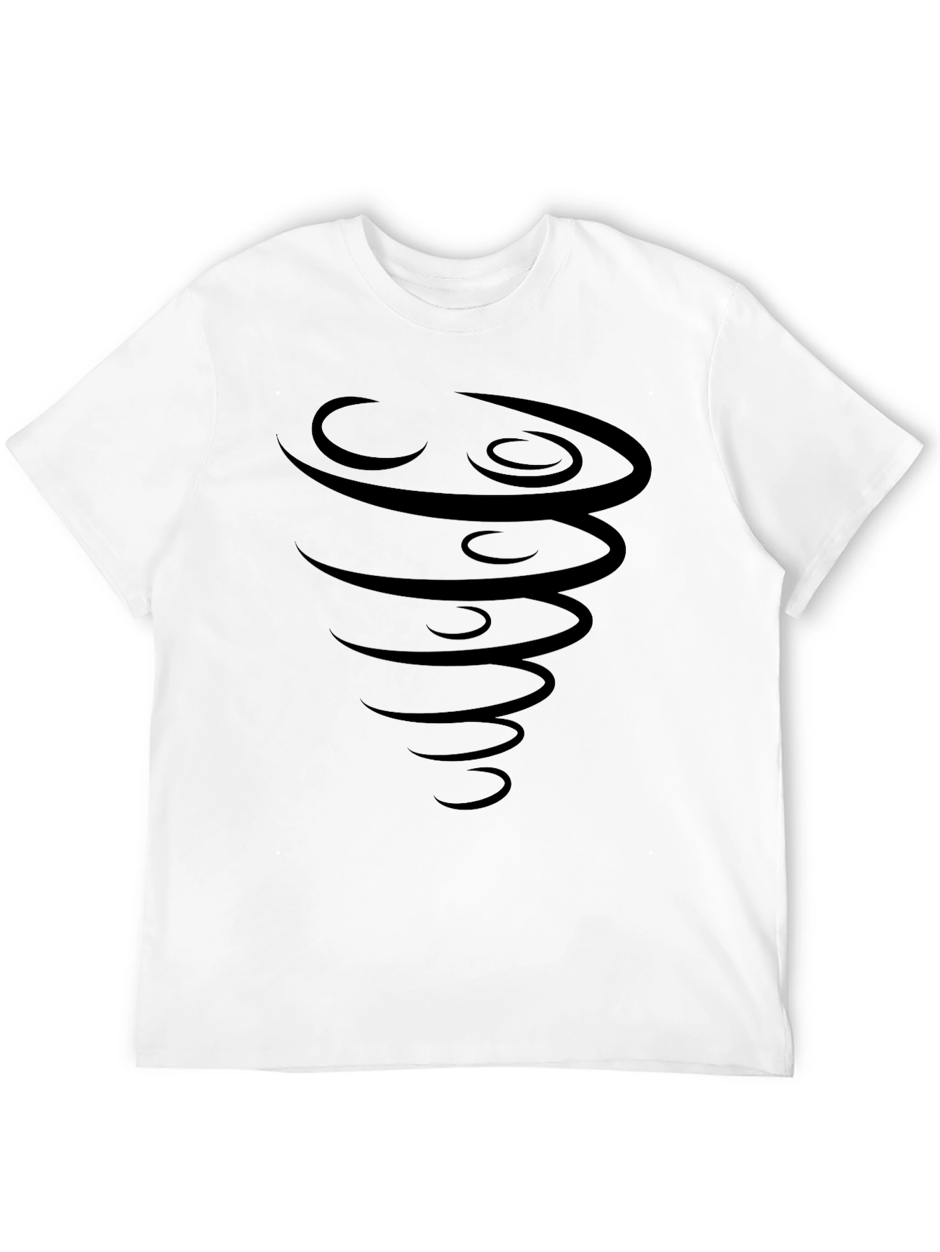 Mens Black Tornado Graphic T-Shirt