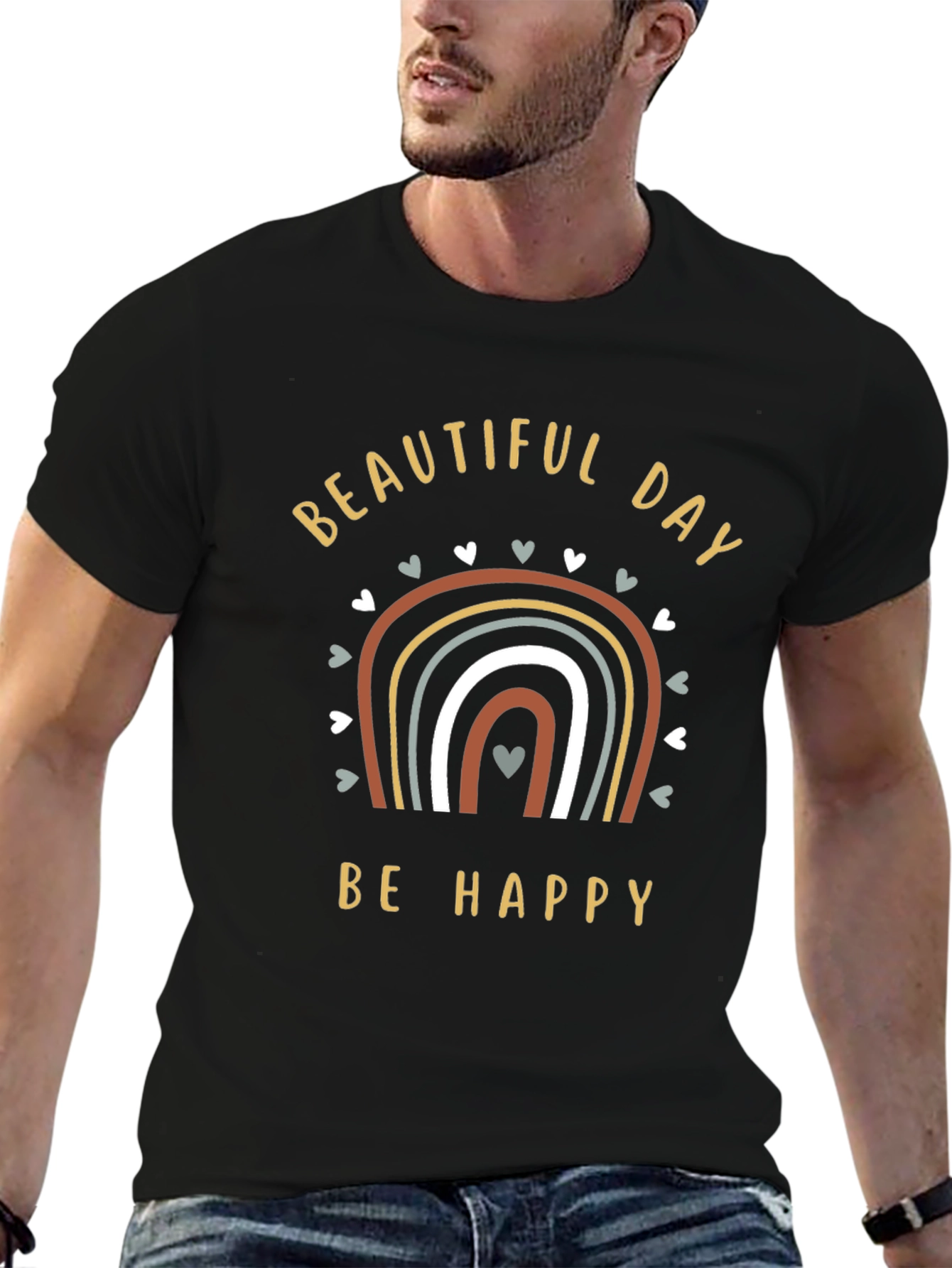 Beautiful Day Be Happy Graphic T-Shirt