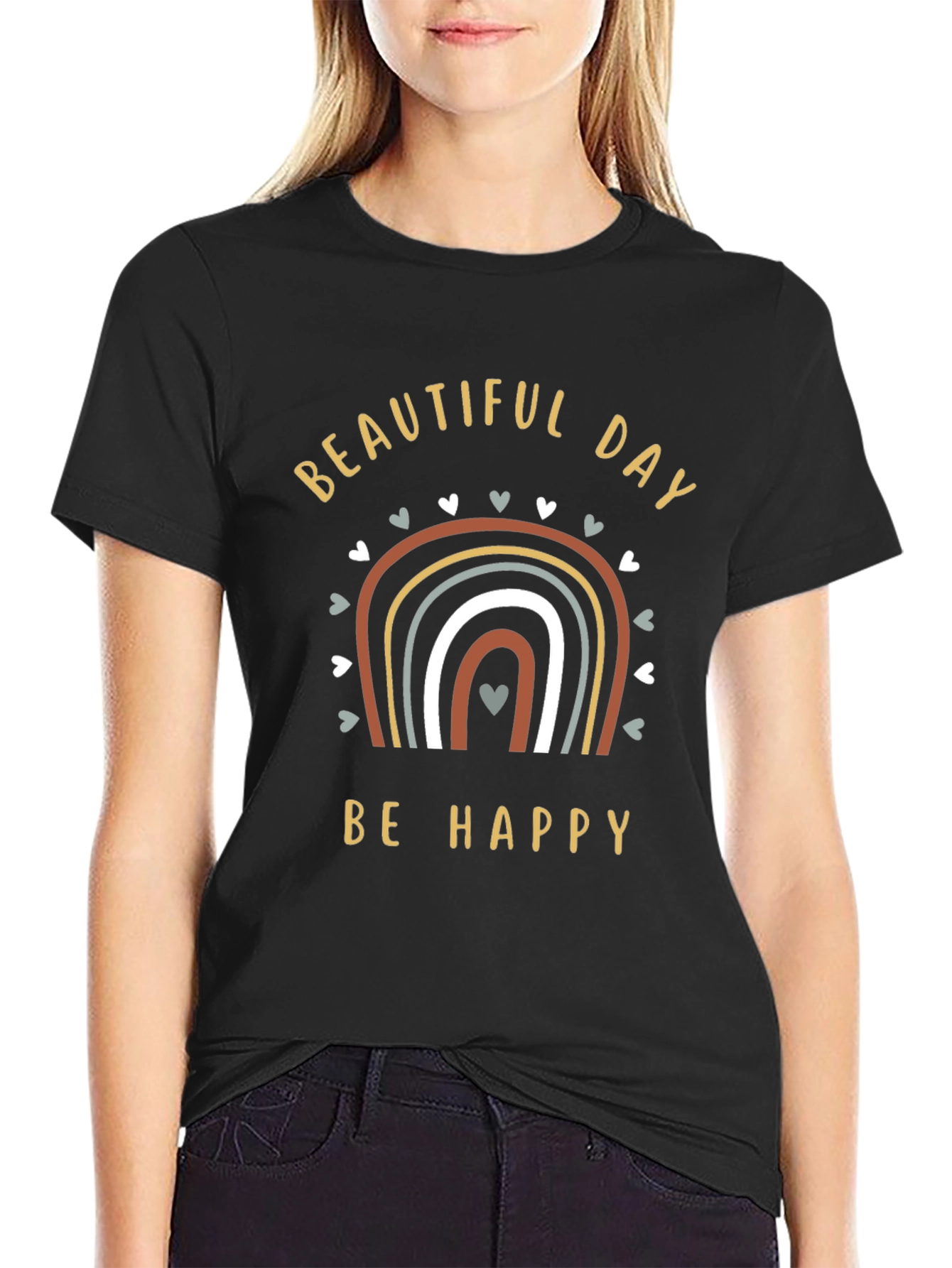 Beautiful Day Be Happy Graphic T-Shirt