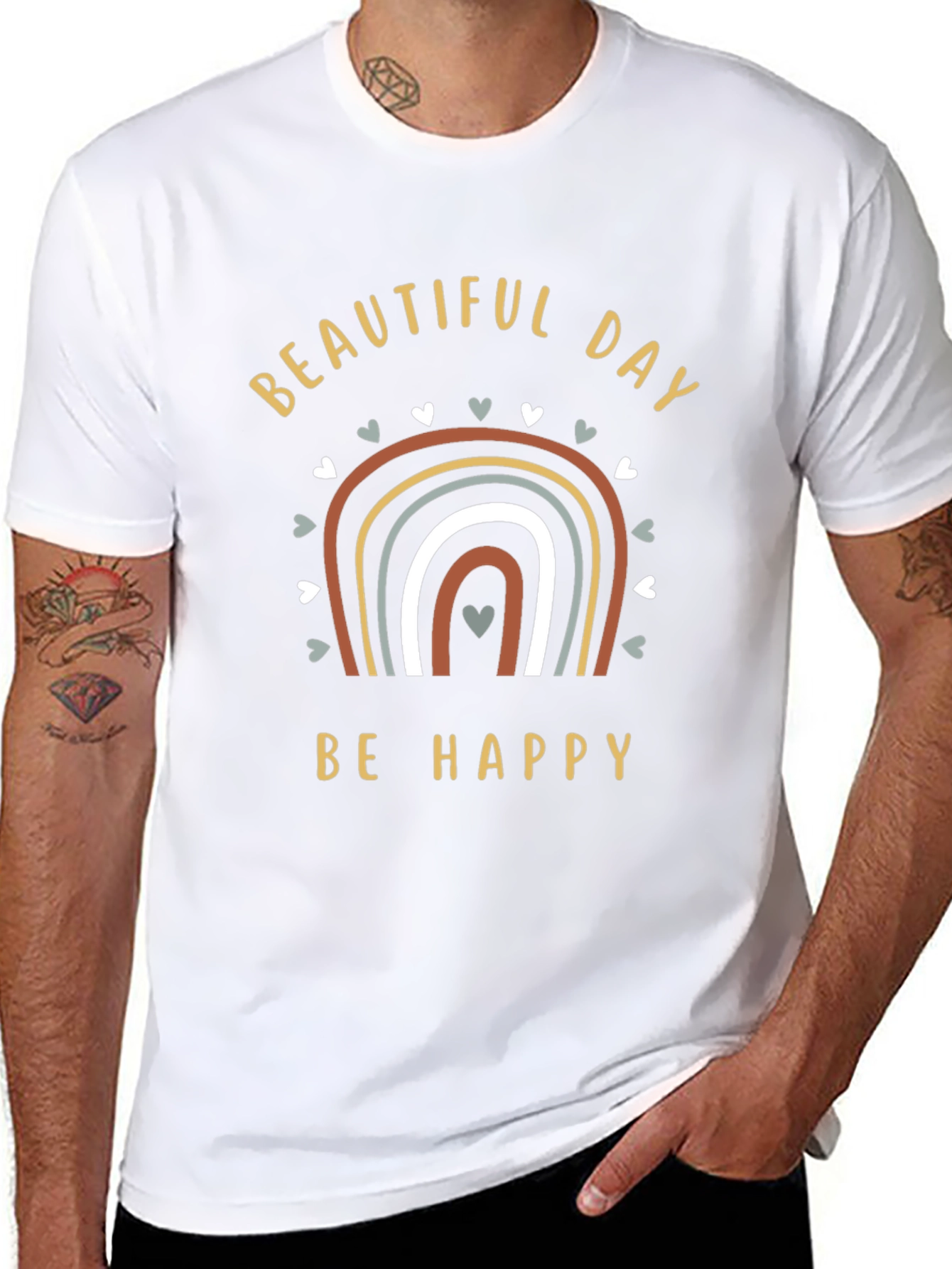 Beautiful Day Be Happy Graphic T-Shirt