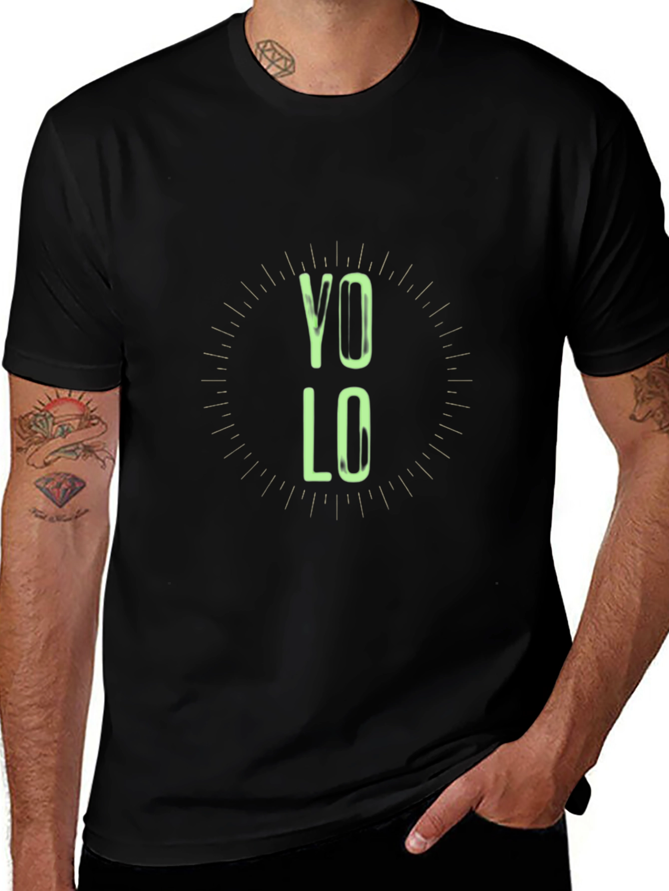 YOLO Graphic Tee - Black Casual T-Shirt