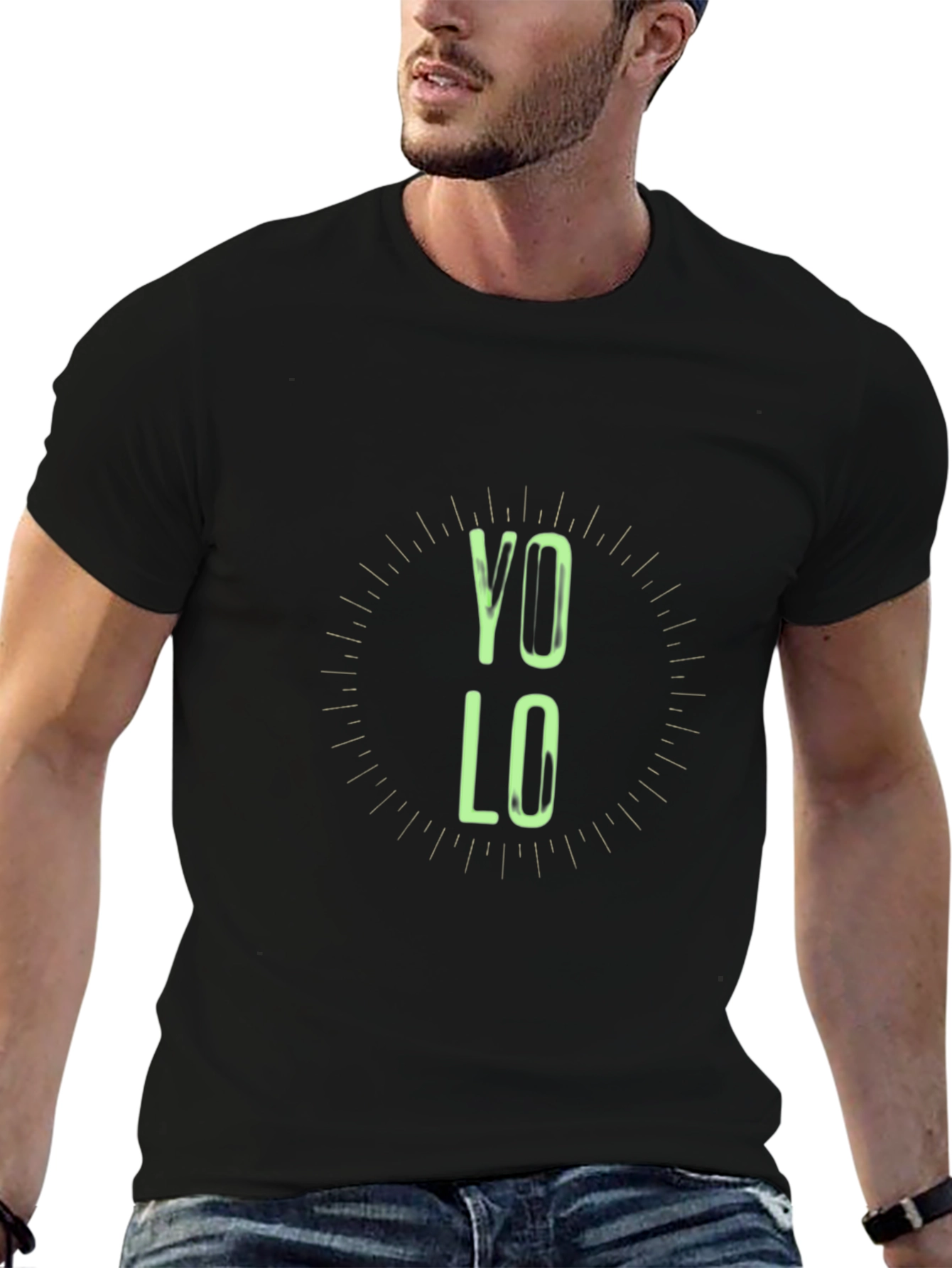 YOLO Graphic Tee - Black Casual T-Shirt