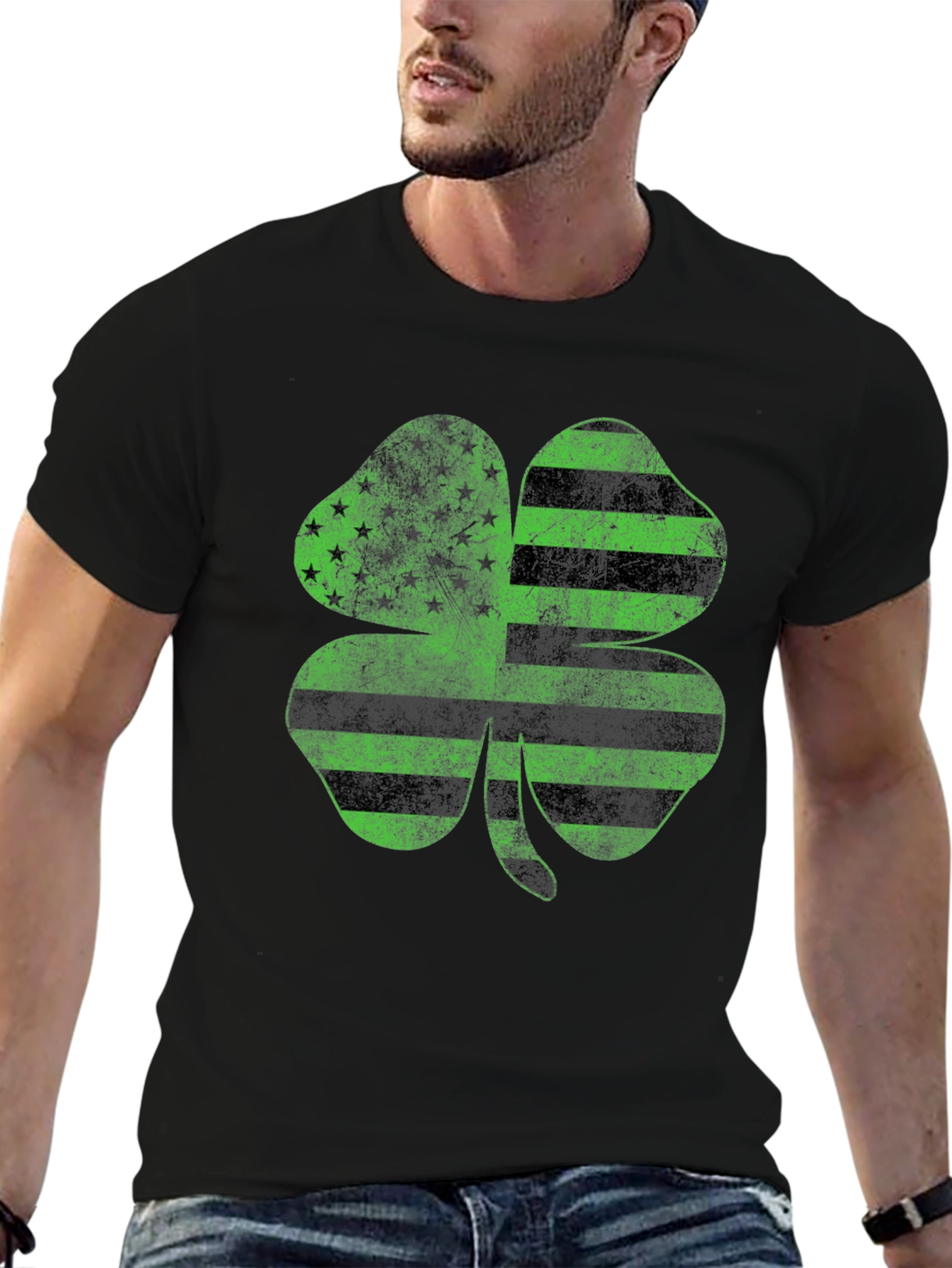 Irish American Flag Clover T-Shirt