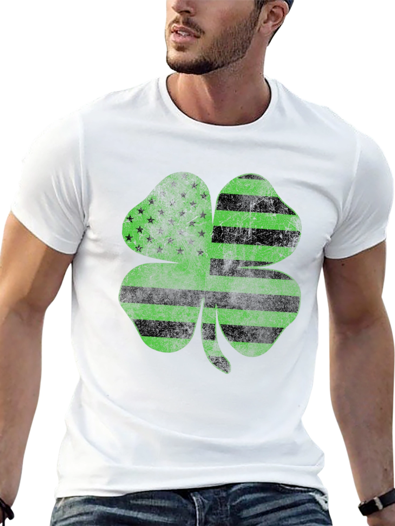 Irish American Flag Clover T-Shirt