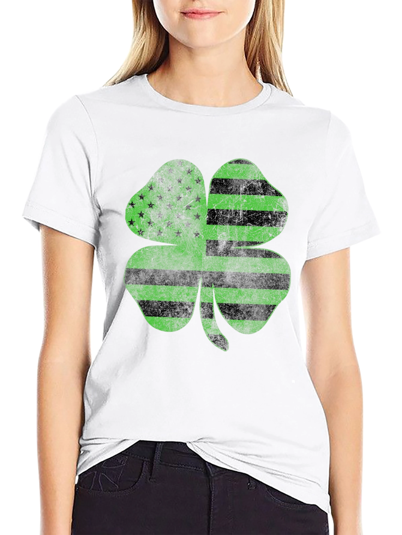 Irish American Flag Clover T-Shirt