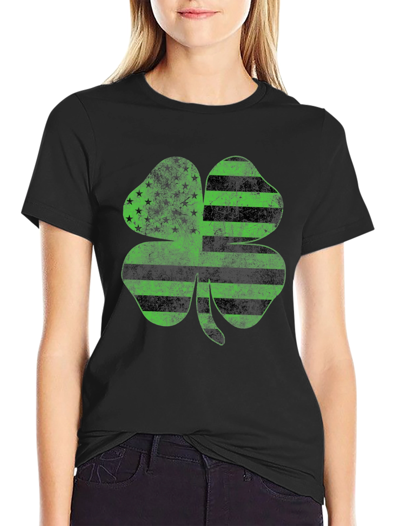 Irish American Flag Clover T-Shirt
