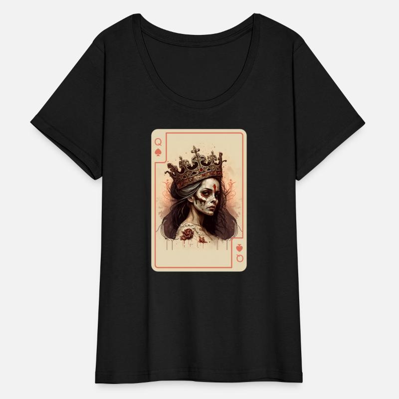 Poker Cards Queen of Spades Creepy Gothic