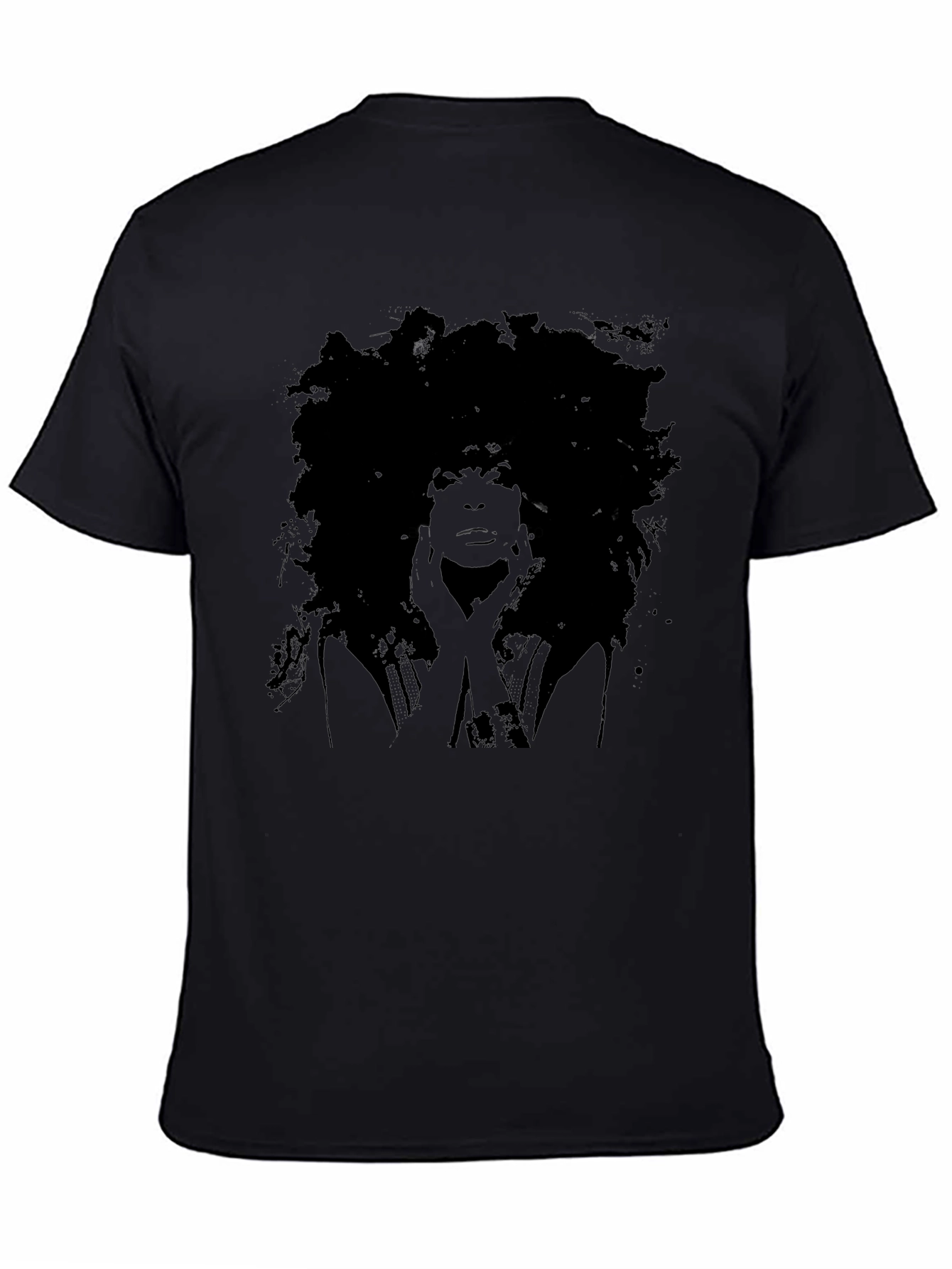 Afro Silhouette Graphic Tee - Black Unisex T-Shirt