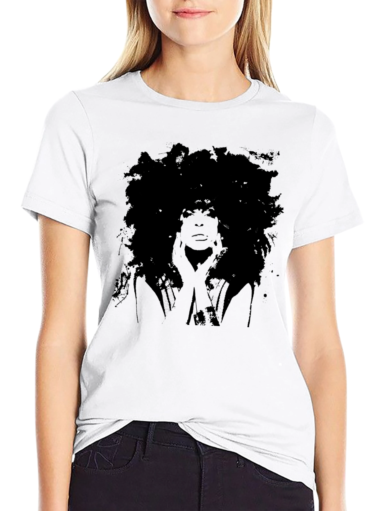Afro Silhouette Graphic Tee - Black Unisex T-Shirt