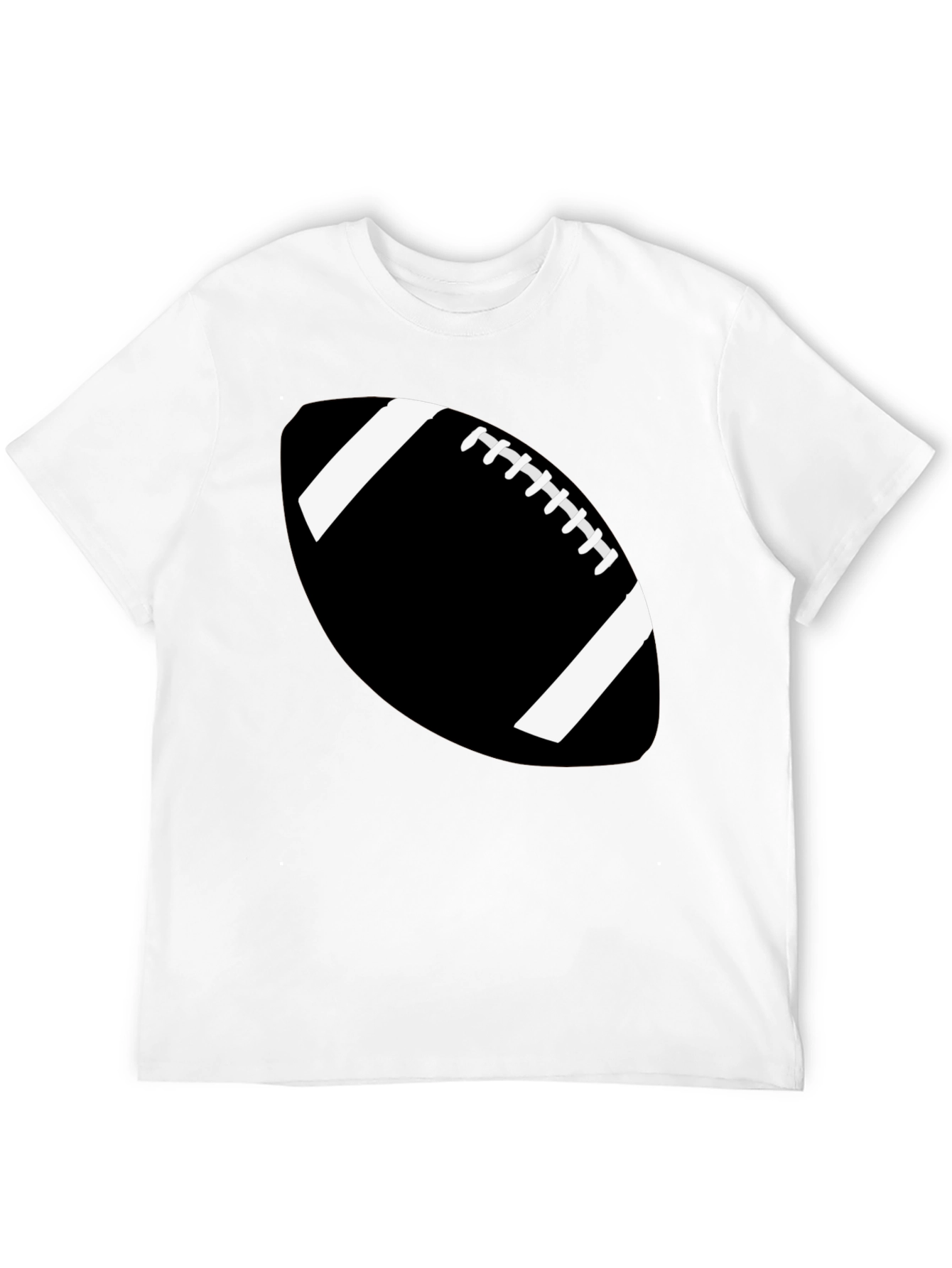 Football Graphic Tee - Black Cotton Casual Shirt
