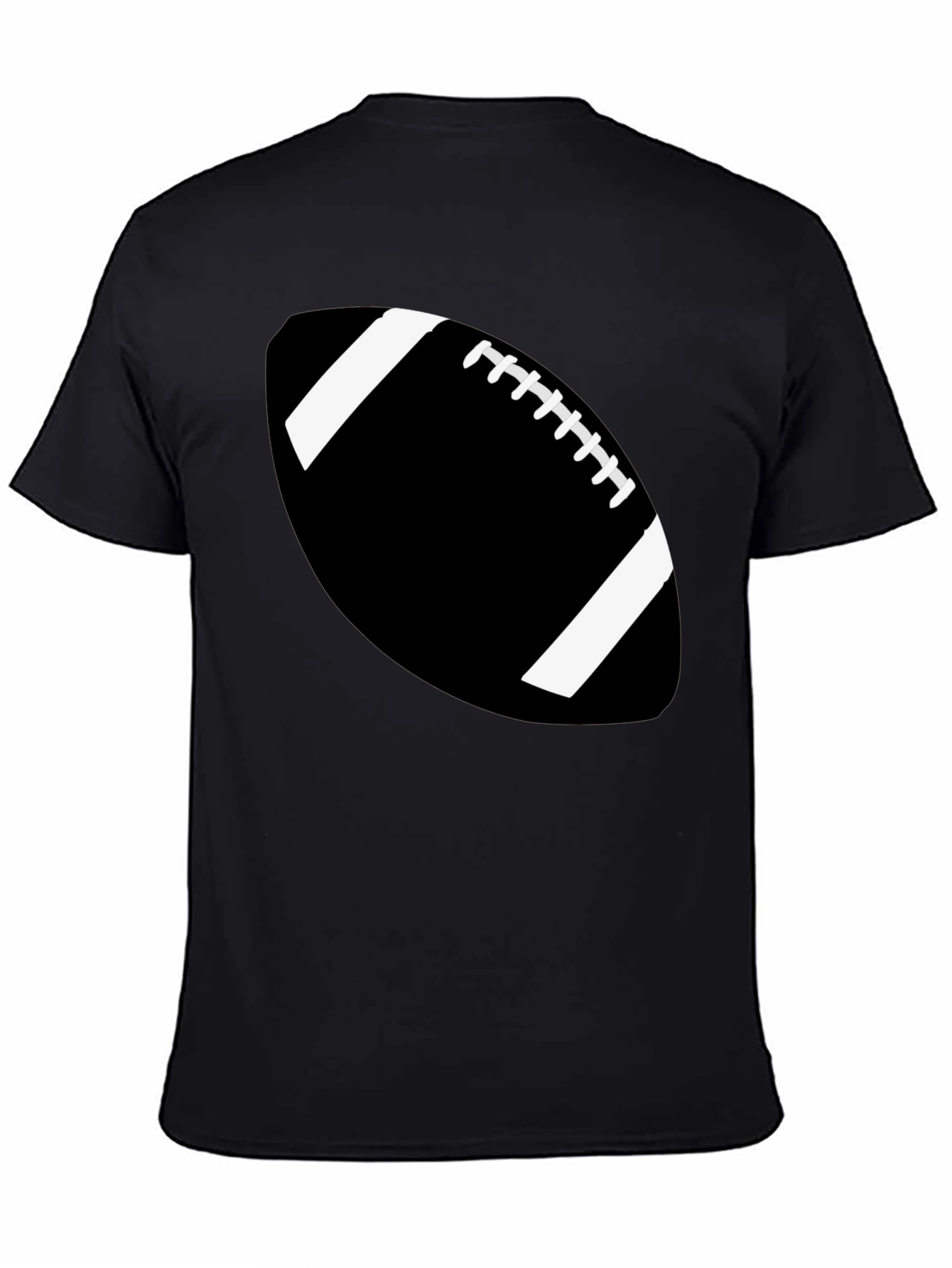 Football Graphic Tee - Black Cotton Casual Shirt