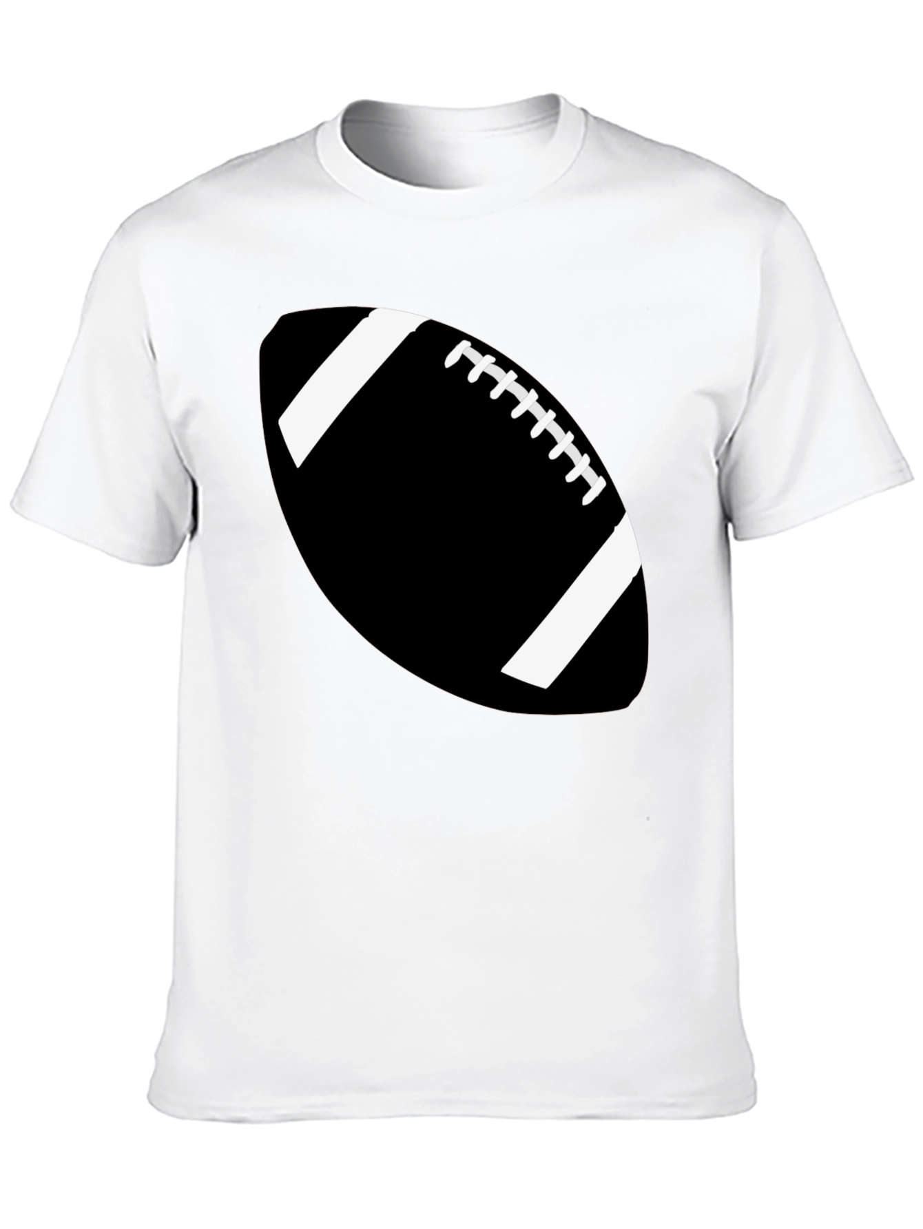 Football Graphic Tee - Black Cotton Casual Shirt