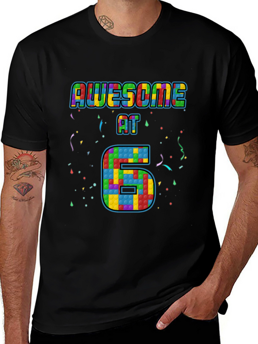 Awesome at 6 Pop It Birthday T-Shirt