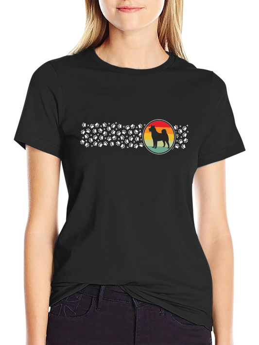 Vintage Sunset Dog Silhouette T-Shirt – Retro Dog Lover Tee
