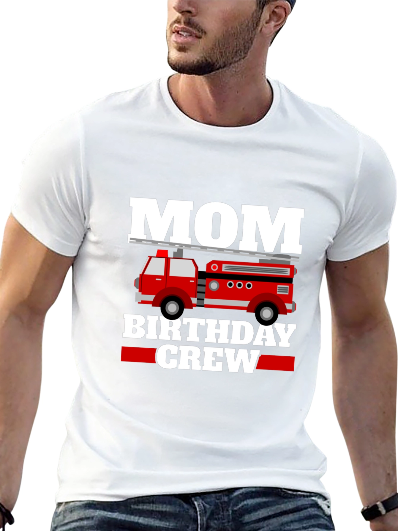 Mom Birthday Crew Firetruck T-Shirt