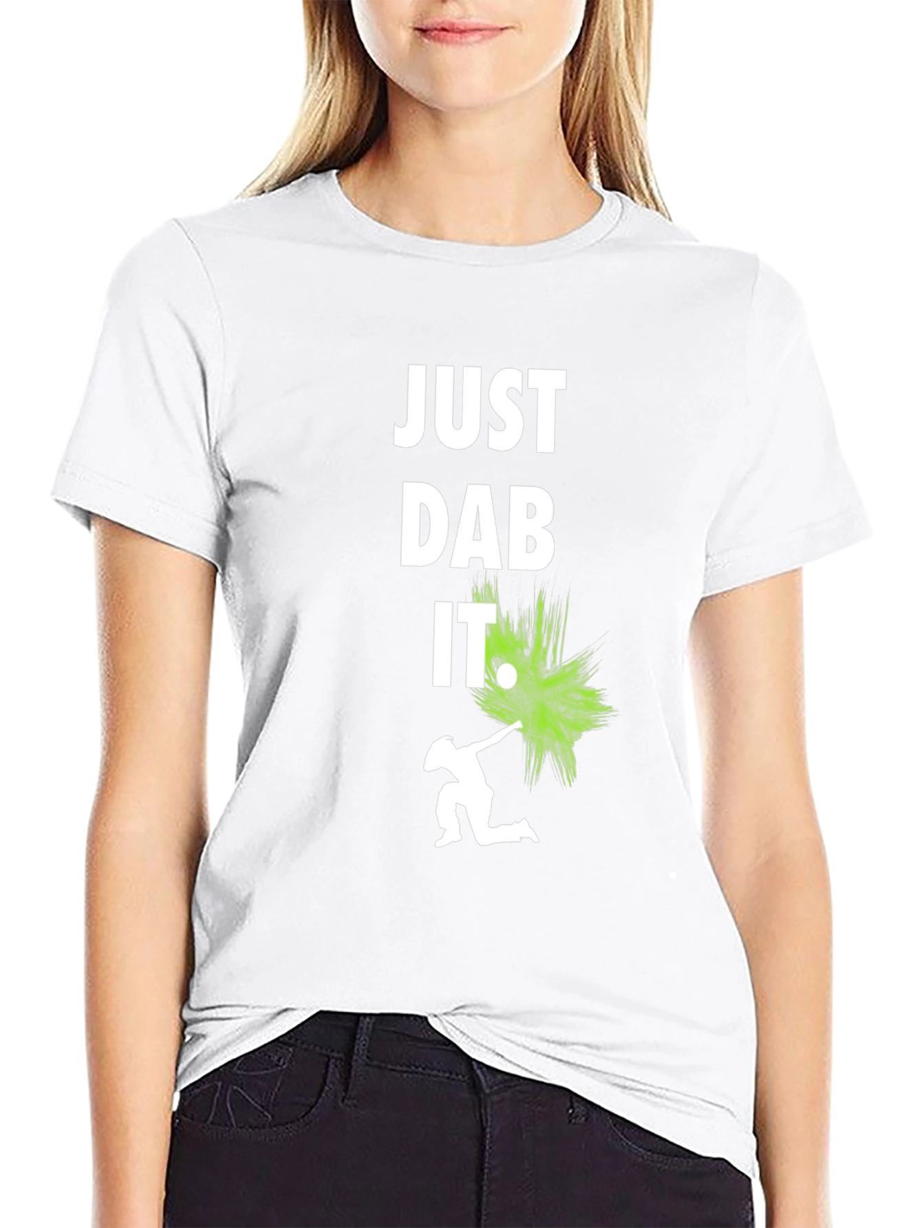 Just Dab It Graphic Tee - Black Cotton T-Shirt