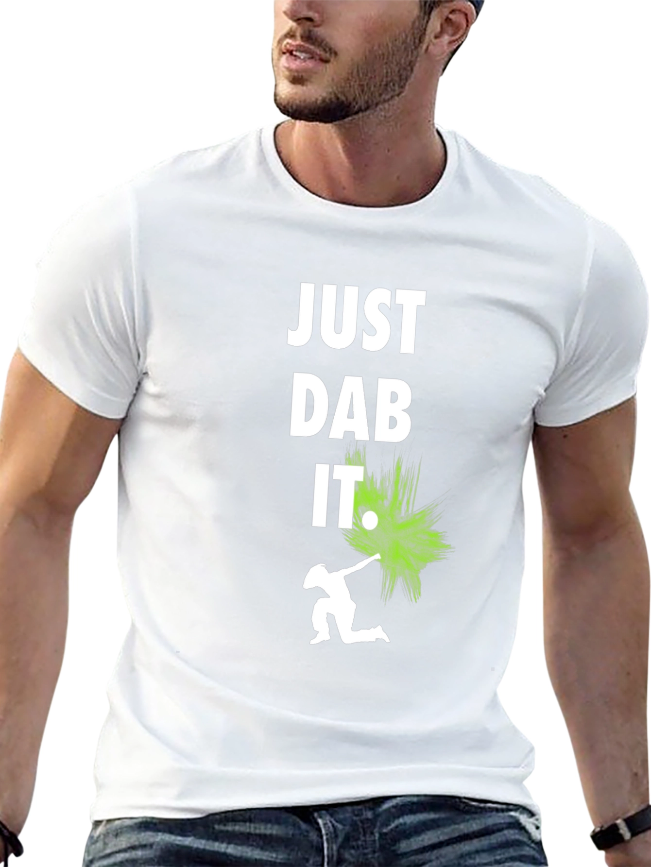Just Dab It Graphic Tee - Black Cotton T-Shirt