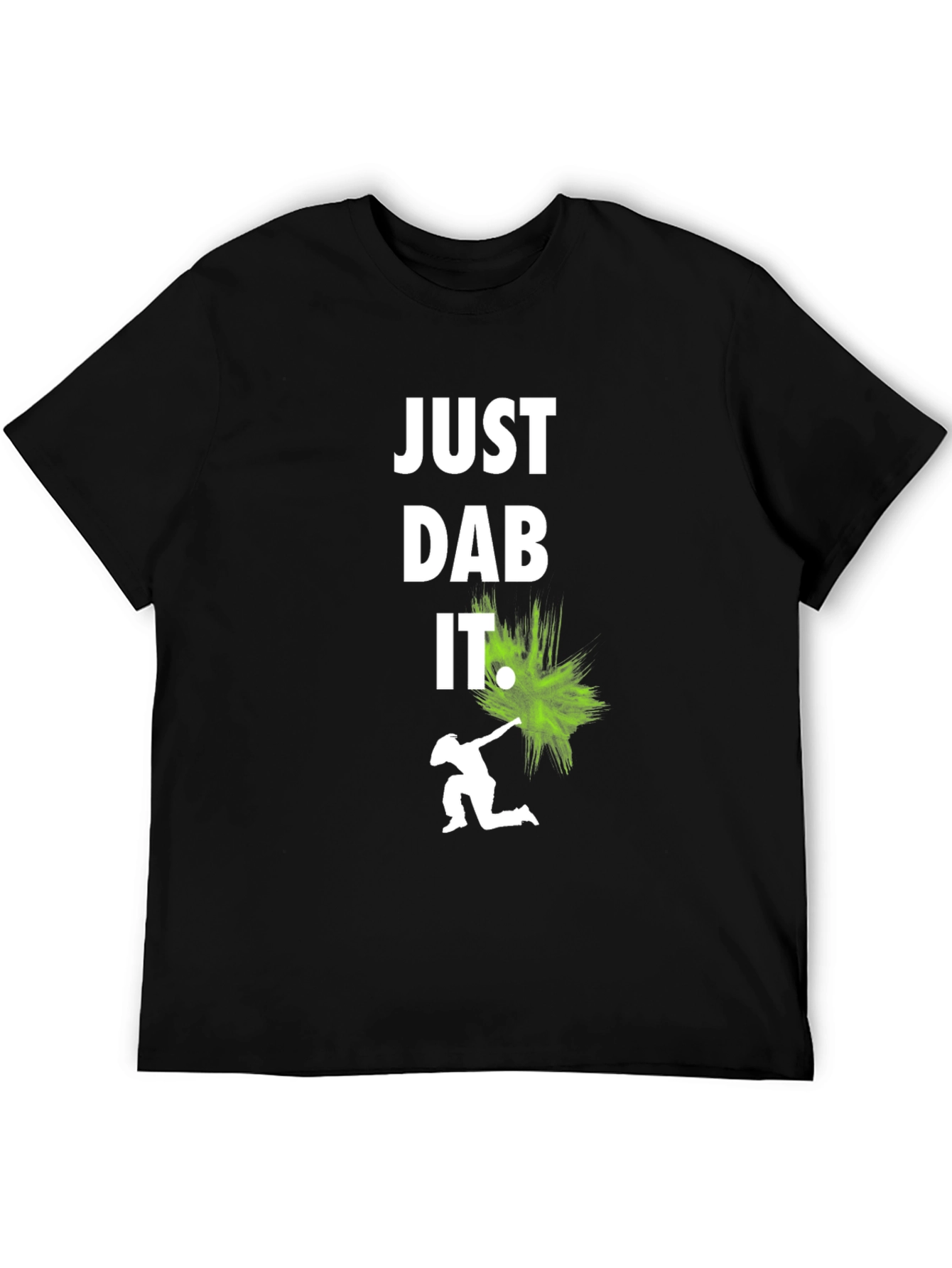 Just Dab It Graphic Tee - Black Cotton T-Shirt