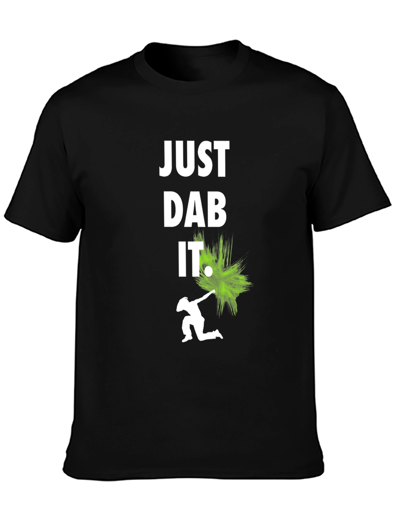 Just Dab It Graphic Tee - Black Cotton T-Shirt