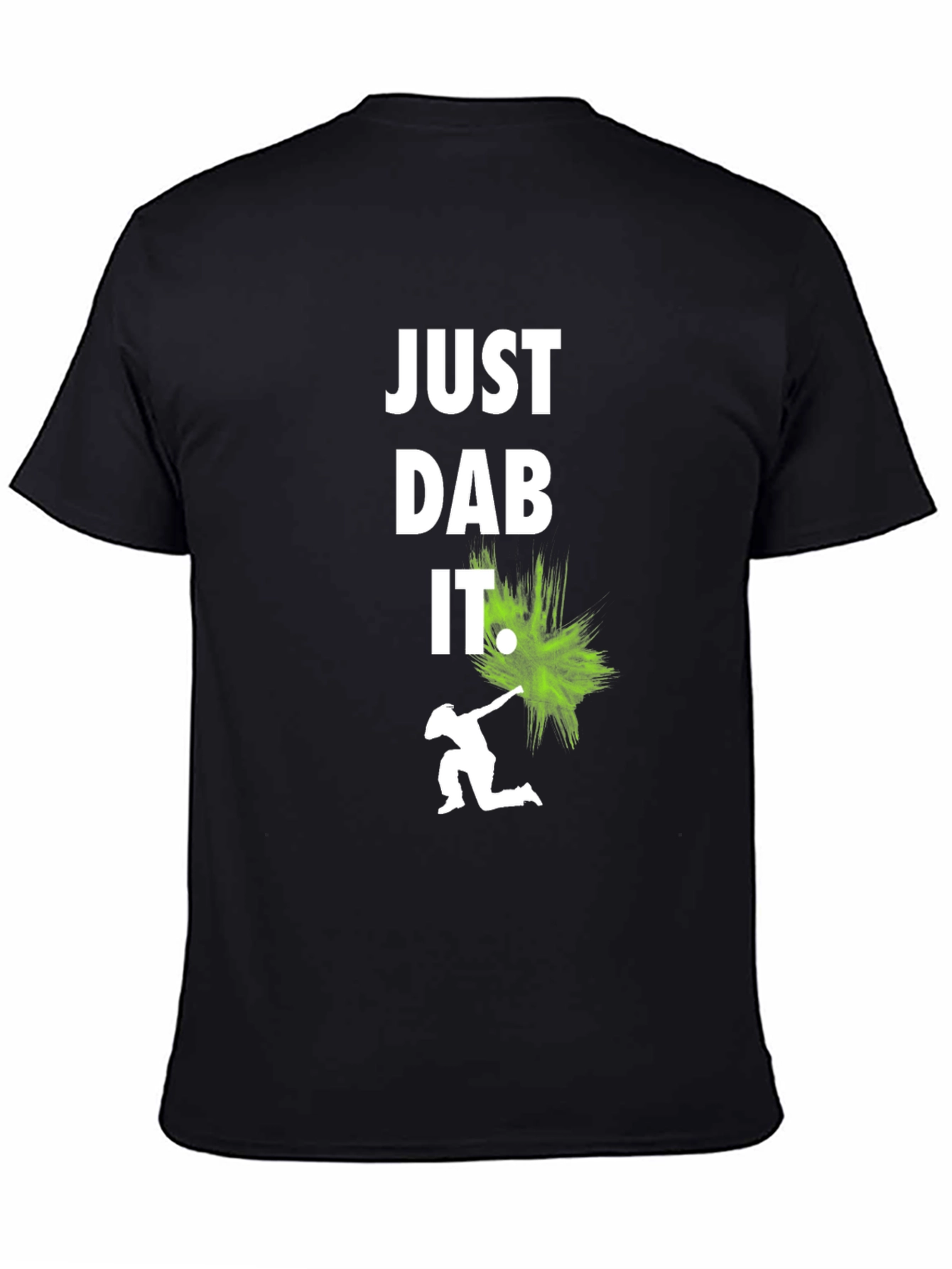Just Dab It Graphic Tee - Black Cotton T-Shirt