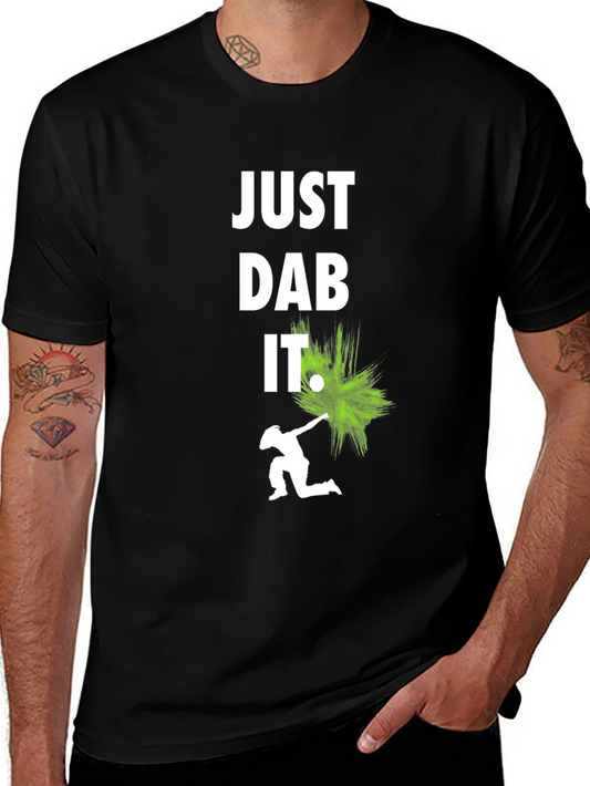 Just Dab It Graphic Tee - Black Cotton T-Shirt