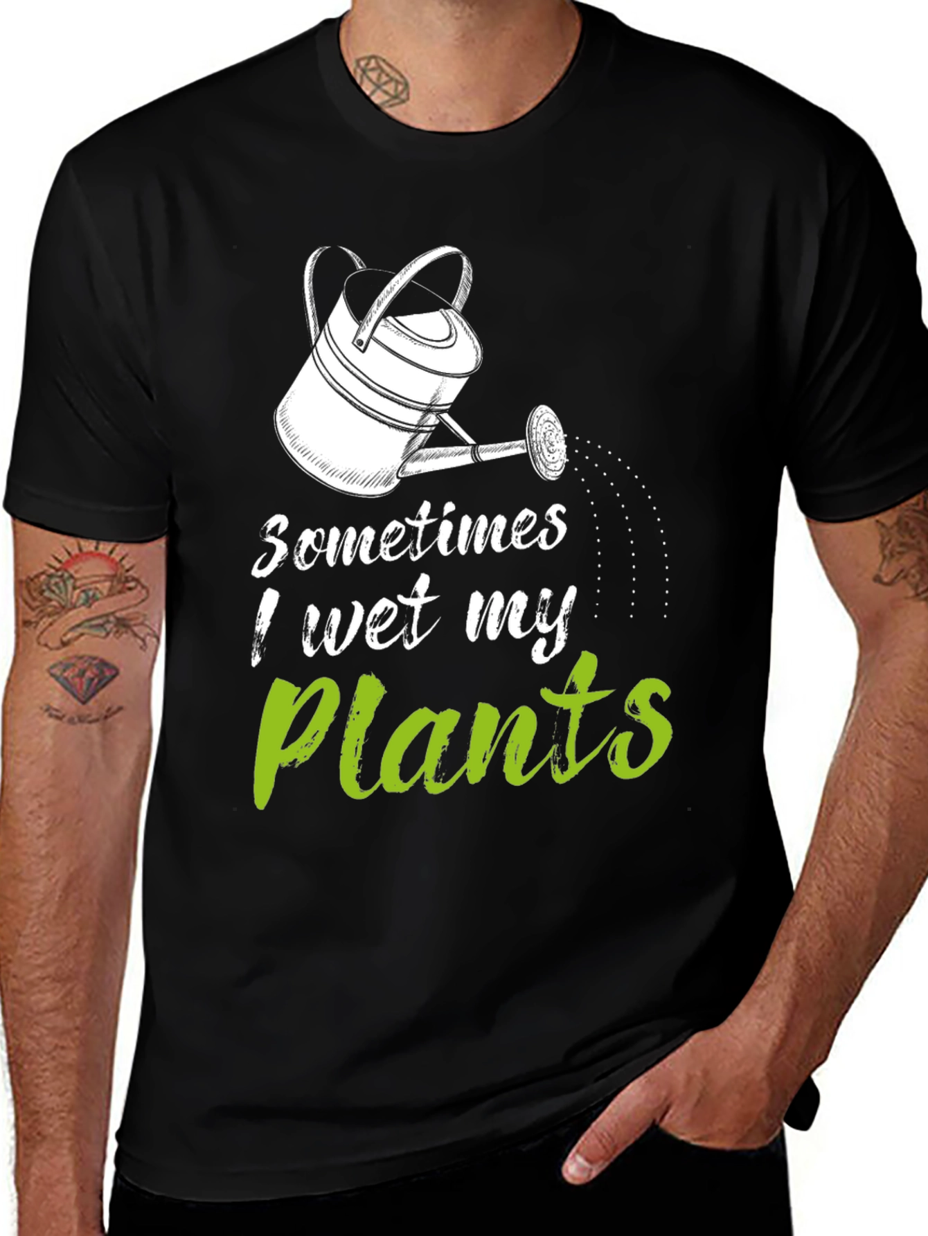 Funny Gardening T-Shirt - I Wet My Plants